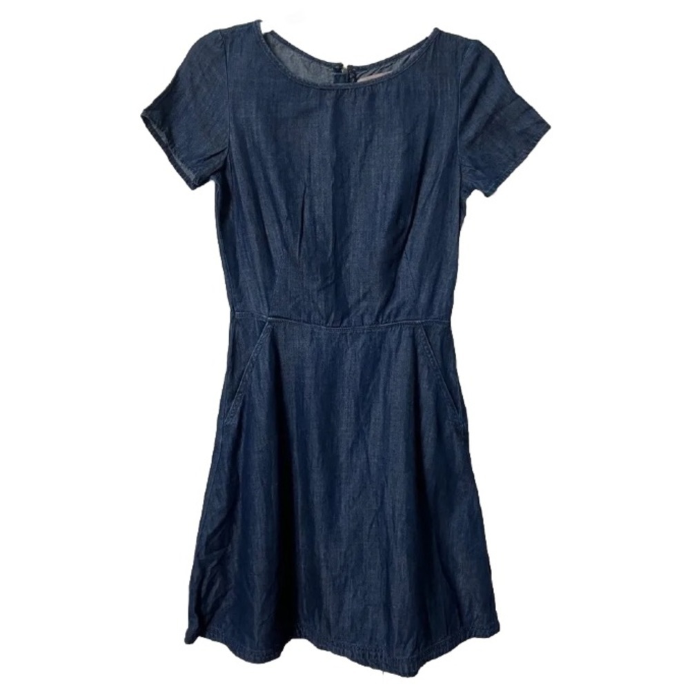 Banana Republic Chambray Cotton Blend Skater  Dress